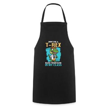 Dinosaur Teacher Paleontology Teaching Dino - Cooking Apron - black - Front - AI Model Male 185 dark (185cm)