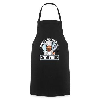 Catering Service Caterer Food Chef Waiter - Cooking Apron - black - Front - AI Model Male 185 dark (185cm)