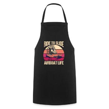 Ride To Slide Airboat Life Propeller Swamp Hydropl - Tablier de cuisine - noir - Devant - AI Model Male 185 dark (185cm)