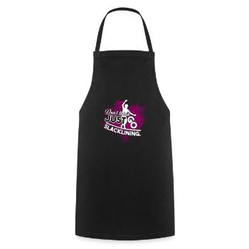 Slacklining Don't Think Just Go Slacklining - Cooking Apron - black - Front - AI Model Male 185 dark (185cm)