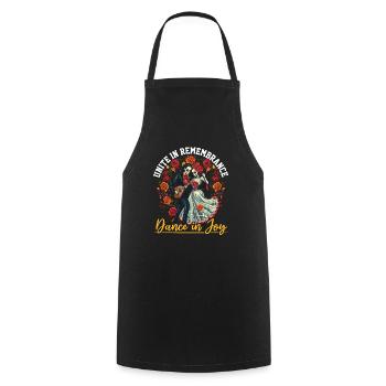 Dia De Los Muertos Sugar Skull Mexican Holiday - Cooking Apron - black - Front - AI Model Male 185 dark (185cm)