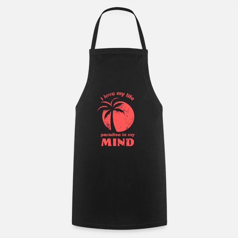 T-shirt positive thinking - Cooking Apron - black