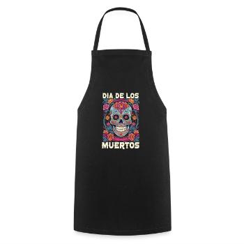 Dia de los Muertos Sugar Skull Mexikanischer Feiertag - Kochschürze - Schwarz - Vorne - AI Model Male 185 dark (185cm)