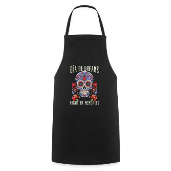 Dia de los Muertos Sugar Skull Mexikanischer Feiertag - Kochschürze - Schwarz - Vorne - AI Model Male 185 dark (185cm)