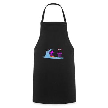 2024 Surf Tahiti femme - Tablier de cuisine - noir - Devant - AI Model Male 185 dark (185cm)