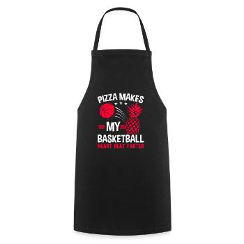 Pineapple Basketball Tropical Fruit Summer Sport - Cooking Apron - black - Front - AI Model Male 185 dark (185cm)