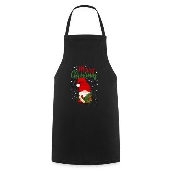 Merry Christmas Gnome Matching Family Pajamas - Cooking Apron - black - Front - AI Model Male 185 dark (185cm)