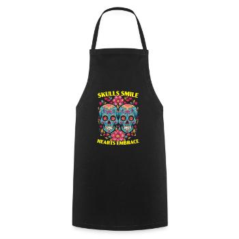 Dia de los Muertos Sugar Skull Mexikanischer Feiertag - Kochschürze - Schwarz - Vorne - AI Model Male 185 dark (185cm)