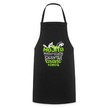 Mojito macht schön ich bin der lebende Beweis - Kochschürze - Schwarz - Vorne - AI Model Male 185 dark (185cm)