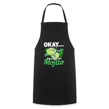 Mojto Longdrink Cocktail - Kochschürze - Schwarz - Vorne - AI Model Male 185 dark (185cm)