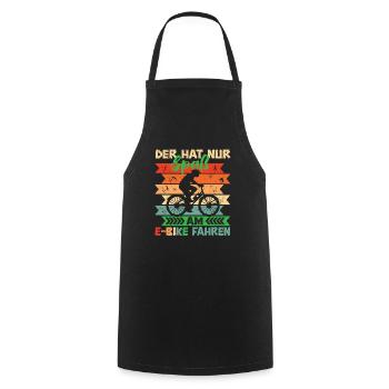 E-Bike EBiker Der hat nur Spaß am E-Bike fahren - Kochschürze - Schwarz - Vorne - AI Model Male 185 dark (185cm)