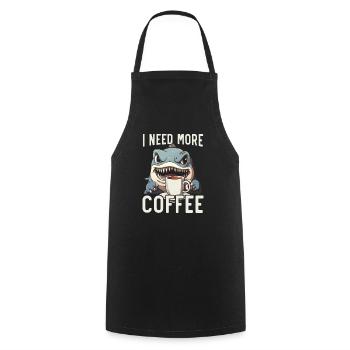 Kaffeehai-Liebhaber Meeresbiologie Koffein-Trinker - Kochschürze - Schwarz - Vorne - AI Model Male 185 dark (185cm)