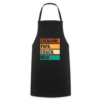 Vater Papa Mannschaft Trainer Und Coach - Kochschürze - Schwarz - Vorne - AI Model Male 185 dark (185cm)