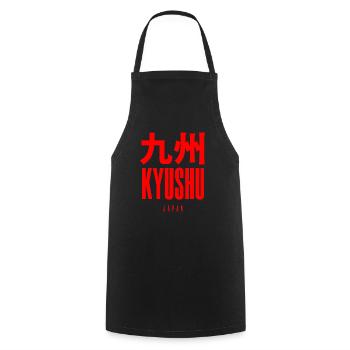 Kyushu, Japon - Tablier de cuisine - noir - Devant - AI Model Male 185 dark (185cm)
