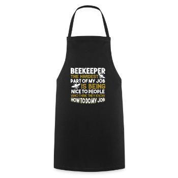 Beekeeper The Hardest Part Of Beekeeper - Cooking Apron - black - Front - AI Model Male 185 dark (185cm)