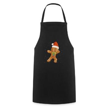 Tupfen Lebkuchen Weihnachtsmann Mütze Weihnachten - Kochschürze - Schwarz - Vorne - AI Model Male 185 dark (185cm)
