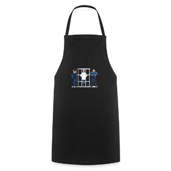 Funny Vegan Chef Restaurant Chef Kitchen Work - Cooking Apron - black - Front - AI Model Male 185 dark (185cm)