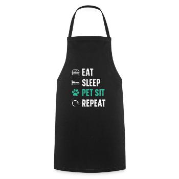 Pet Sitting Pet Lover Dog Walking Dog Sitter - Cooking Apron - black - Front - AI Model Male 185 dark (185cm)