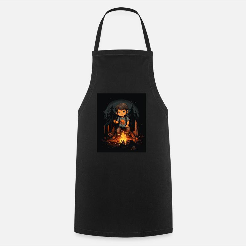 Camping Enfant - Tablier de cuisine - noir