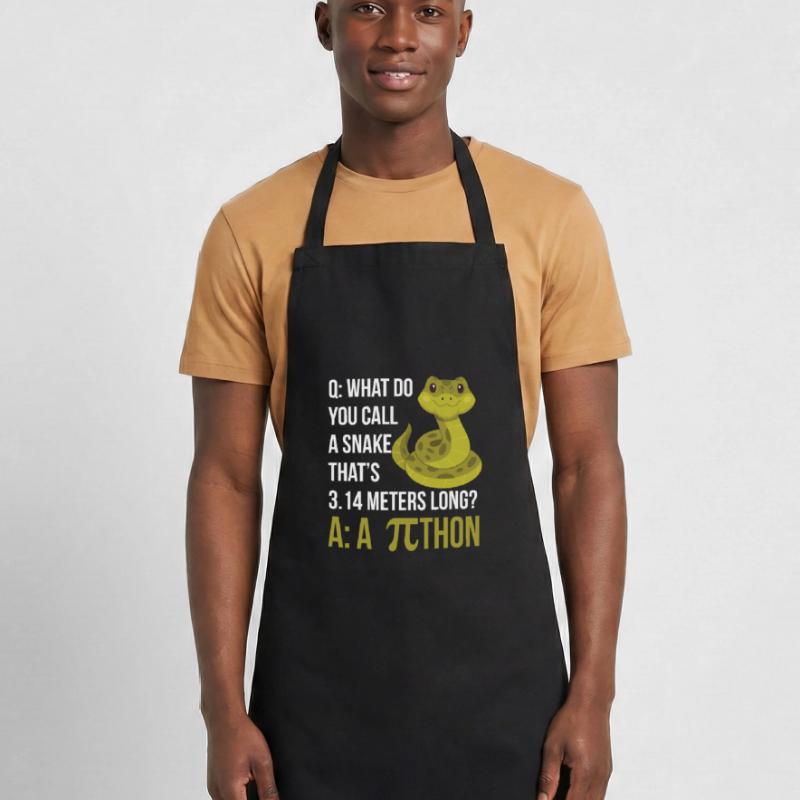 Python Pithon Pie Symbol Drôle de professeur de mathématiques Heureux Tablier de cuisine