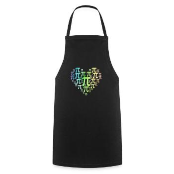 Heart Happy Pi Day Drôle de professeur de mathématiques graphiques - Tablier de cuisine - noir - Devant - AI Model Male 185 dark (185cm)