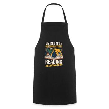 My idea of an outdoor activity - Cooking Apron - black - Front - AI Model Male 185 dark (185cm)