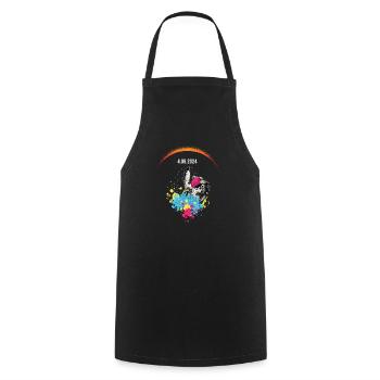 America Totality Spring 4.08.24 Total Solar - Cooking Apron - black - Front - AI Model Male 185 dark (185cm)