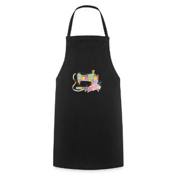 Fleur Machine à coudre Couturière Couturière Couturière - Tablier de cuisine - noir - Devant - AI Model Male 185 dark (185cm)