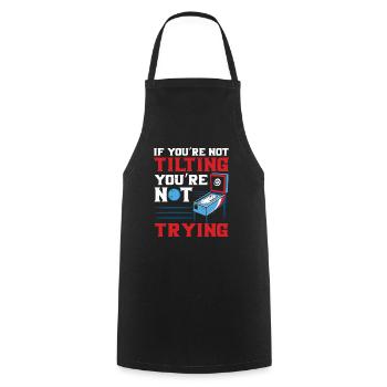 Pinball Machine Arcade Game Classic Video Game - Cooking Apron - black - Front - AI Model Male 185 dark (185cm)