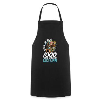 Pinball Machine Arcade Game Classic Video Game - Cooking Apron - black - Front - AI Model Male 185 dark (185cm)