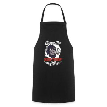 Baboon Monkey Lover Wildlife Animal Zookeeper - Cooking Apron - black - Front - AI Model Male 185 dark (185cm)