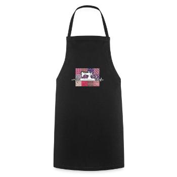 Quilter heartbeat couture matelassage couture couture couture plus proche - Tablier de cuisine - noir - Devant - AI Model Male 185 dark (185cm)
