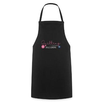 Quilting Skills Loading Funny Sewing Machine - Cooking Apron - black - Front - AI Model Male 185 dark (185cm)