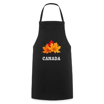 Canada Feuille Érable Automne - Tablier de cuisine - noir - Devant - AI Model Male 185 dark (185cm)