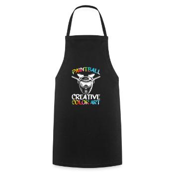 Paintball Creative Paint Color Art Airsoft Paint - Tablier de cuisine - noir - Devant - AI Model Male 185 dark (185cm)
