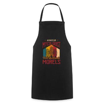 Amateur Mycologist With Questionable Morels Fungus - Cooking Apron - black - Front - AI Model Male 185 dark (185cm)
