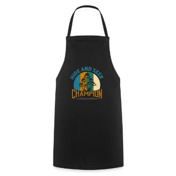 Hide And Seek Champion Fungus Mycologist - Cooking Apron - black - Front - AI Model Male 185 dark (185cm)