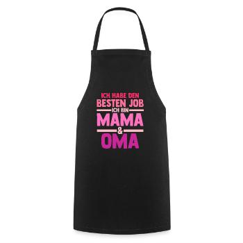 Ich Habe Den Besten Job Ich Bin Mama Und Oma - Kochschürze - Schwarz - Vorne - AI Model Male 185 dark (185cm)