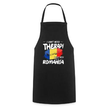I Don't Need Therapy I Just Need To Go To Romania - Cooking Apron - black - Front - AI Model Male 185 dark (185cm)