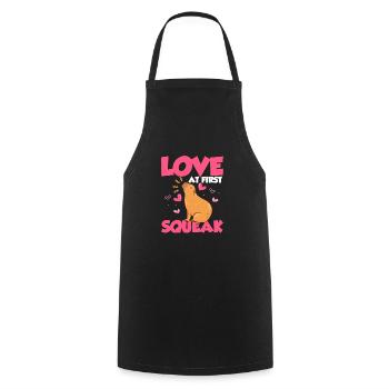 Love At First Squeak Capybara Animal Lover - Cooking Apron - black - Front - AI Model Male 185 dark (185cm)