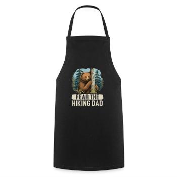 Bear Hiking Mountain Climbing Hiker Bear Lover - Cooking Apron - black - Front - AI Model Male 185 dark (185cm)