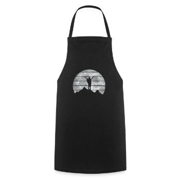 Funny Hike Outdoor Camping Backpack - Cooking Apron - black - Front - AI Model Male 185 dark (185cm)