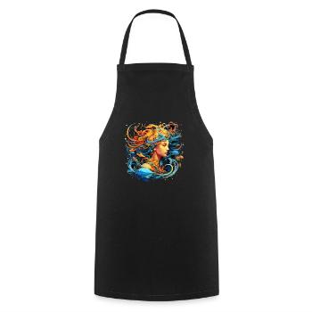 Be Proud of Your Unique Traits Aquarius Zodiac - Cooking Apron - black - Front - AI Model Male 185 dark (185cm)