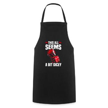 Backgammon Player Strategy Board Game Dice Game - Cooking Apron - black - Front - AI Model Male 185 dark (185cm)