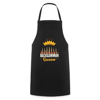 Backgammon Player Strategy Board Game Dice Game - Cooking Apron - black - Front - AI Model Male 185 dark (185cm)