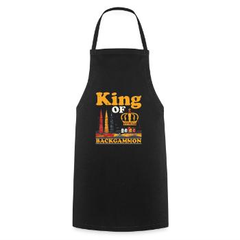 Backgammon Player Strategy Board Game Dice Game - Cooking Apron - black - Front - AI Model Male 185 dark (185cm)