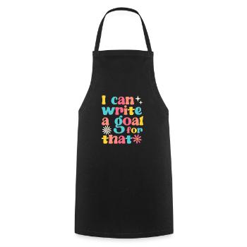 Je peux me fixer un objectif pour l’école amusante de 100 jours - Tablier de cuisine - noir - Devant - AI Model Male 185 dark (185cm)