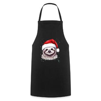 Funny Sloth Christmas Graphics - Cute Christmas Sl - Cooking Apron - black - Front - AI Model Male 185 dark (185cm)