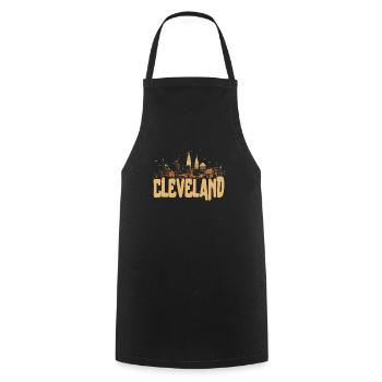 Bundesstaat Cleveland, Ohio, USA, Amerika, Vereinigte Staaten - Kochschürze - Schwarz - Vorne - AI Model Male 185 dark (185cm)