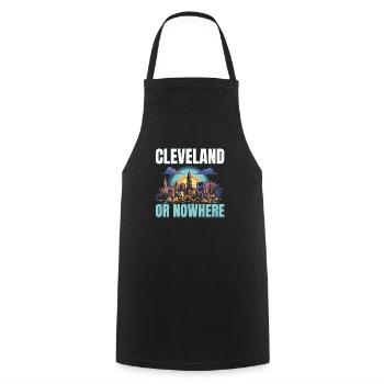 Cleveland State Ohio USA America United States - Cooking Apron - black - Front - AI Model Male 185 dark (185cm)